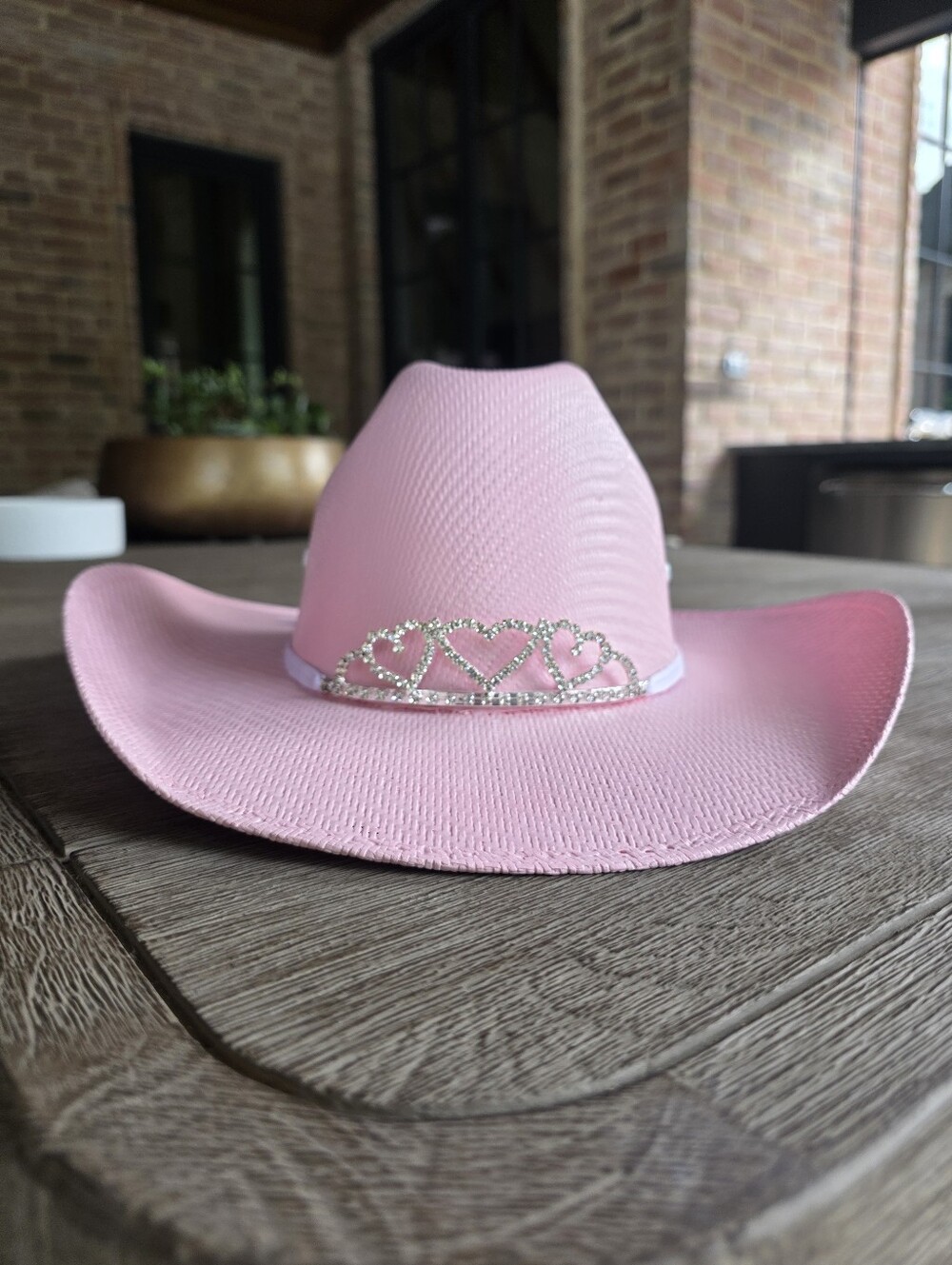 Twister Youth Pink Tiara Straw Cowgirl Cowboy Hat - XL